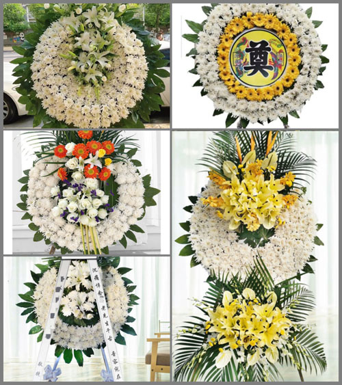 湖北孝感市安陆市巡店镇牌坊村花圈速递